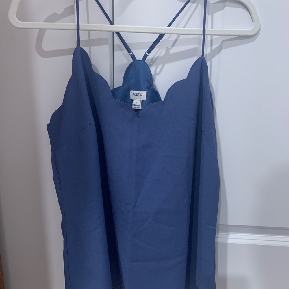 JCREW Scalloped Tank with razor back